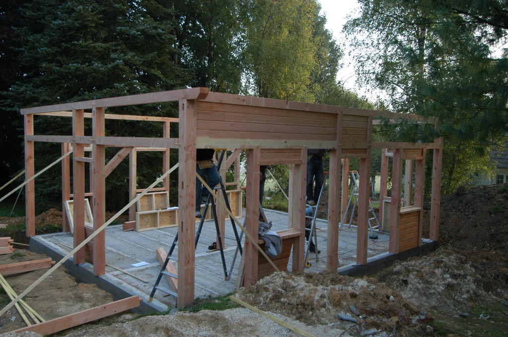 Construction maison poteau/poutre Douglas BMR etape 3